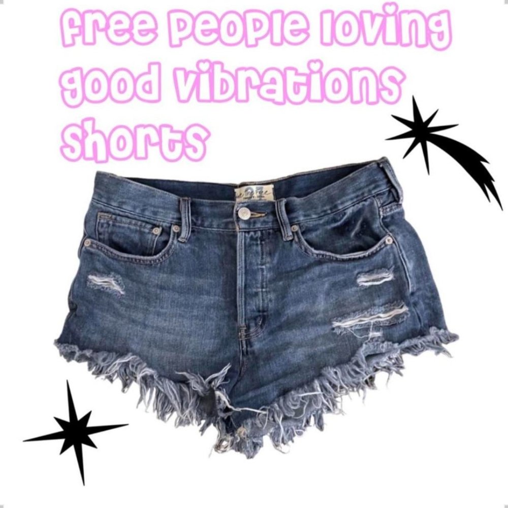 Free People We The Free dark blue jean shorts